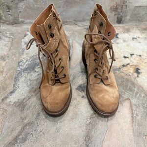 Zodiac Gemma Tab Suede Lace-Up Ankle Boots Women’s Size 7